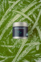 Okumidori product container on a green leafy background